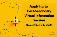 Applying to post secondary info session poster