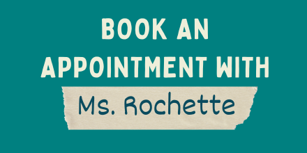 Book an appointment with Ms. Rochette button