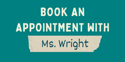 Book an appointment with Ms. Wright button